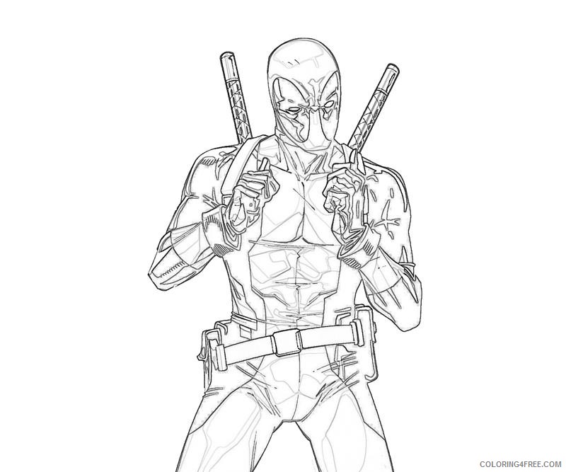 marvel deadpool coloring pages Coloring4free