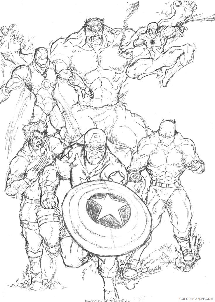 marvel heroes coloring pages Coloring4free