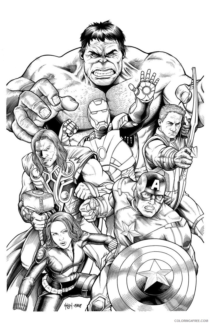marvel the avengers coloring pages Coloring4free