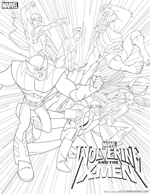 marvel wolverine coloring pages for kids Coloring4free