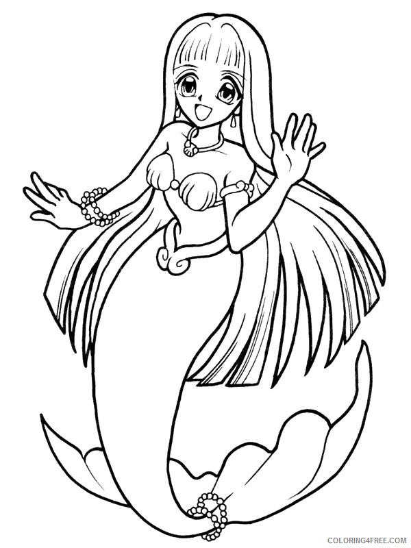 mermaid coloring pages for girls Coloring4free