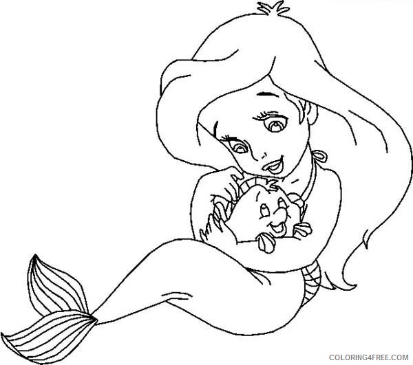 mermaid coloring pages for kids Coloring4free
