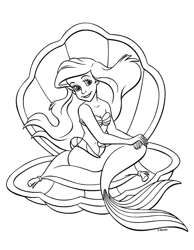 mermaid coloring pages to print Coloring4free