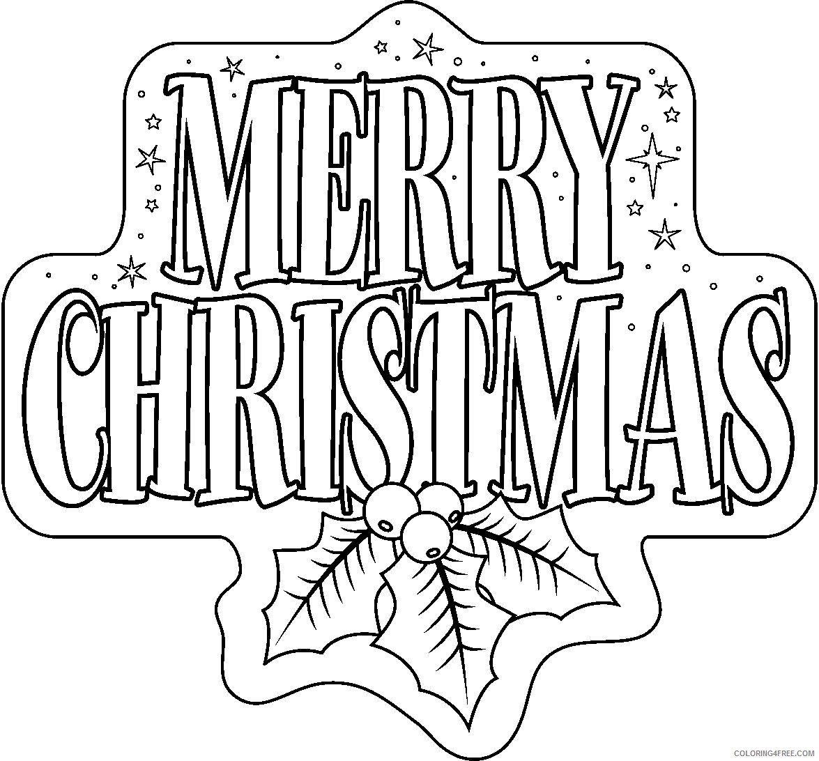 merry christmas coloring pages for kids Coloring4free