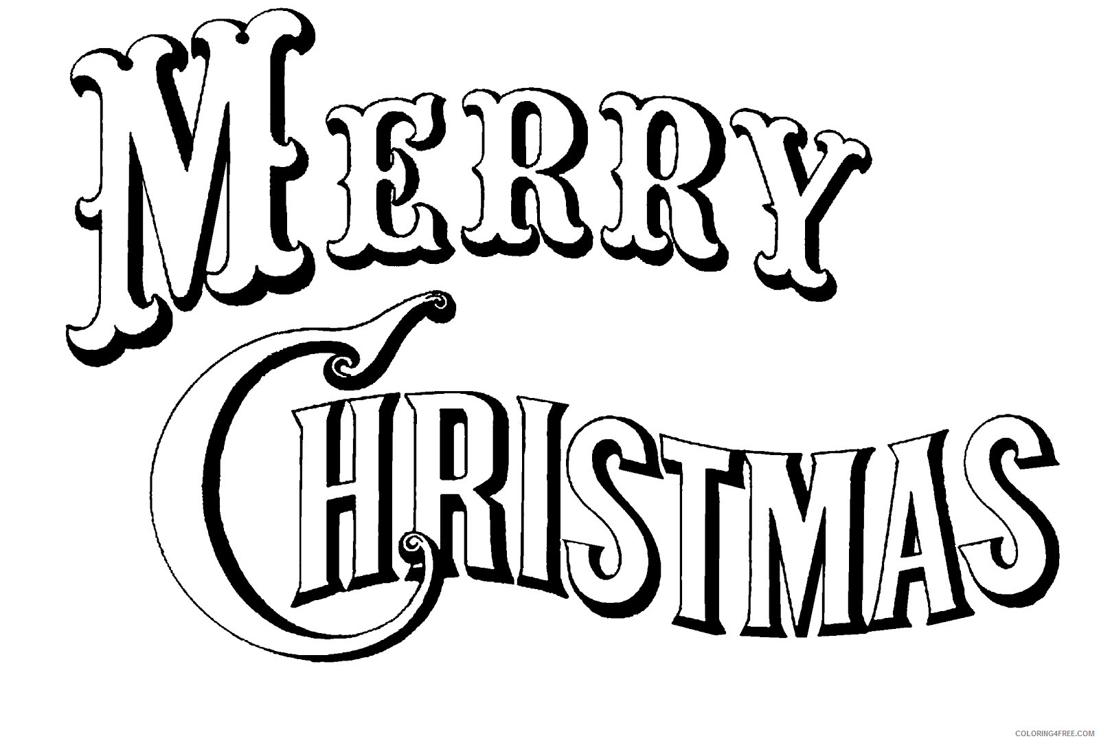 merry christmas coloring pages printable 2 Coloring4free