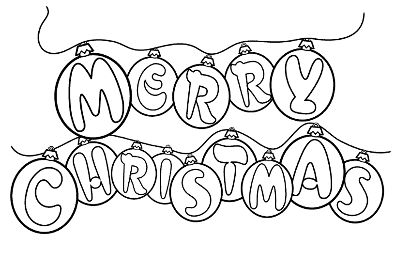 merry christmas coloring pages printable Coloring4free