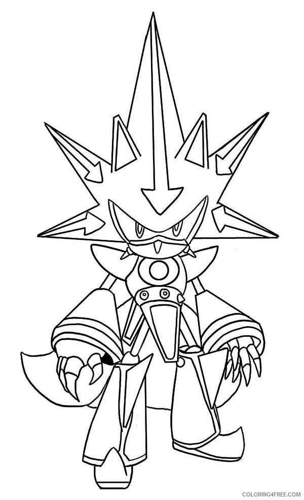 metal sonic coloring pages for kids Coloring4free