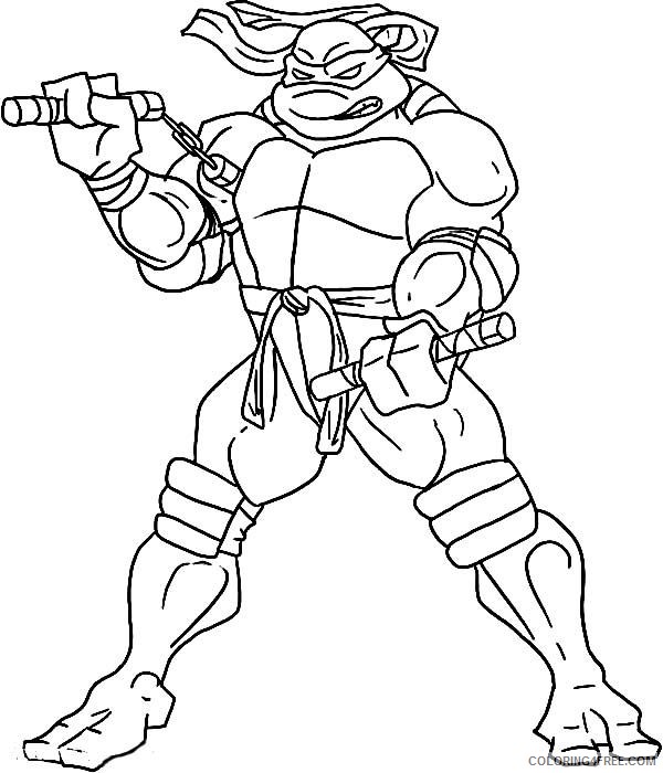 michelangelo ninja turtle coloring pages Coloring4free
