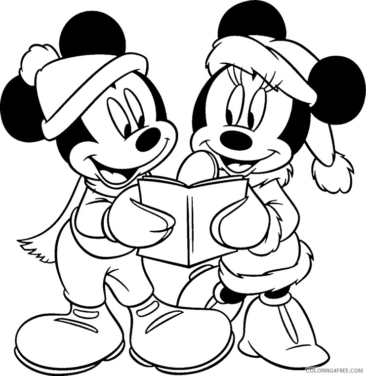 mickey mouse christmas coloring pages Coloring4free