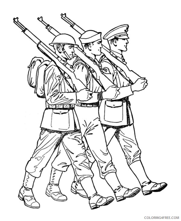 military coloring pages printable Coloring4free