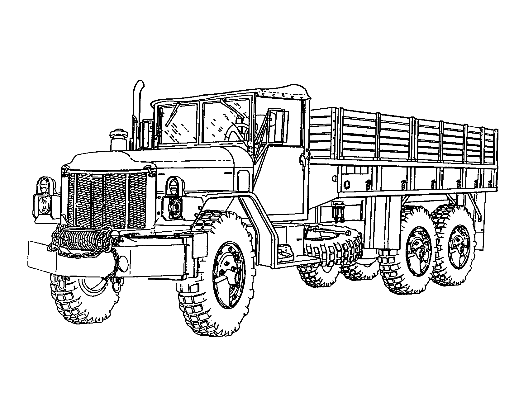military coloring pages truck Coloring4free