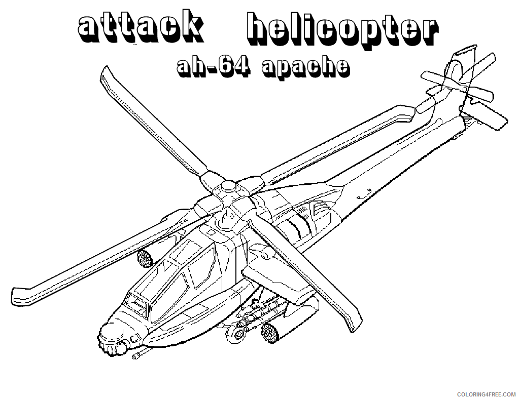 military helicopter coloring pages apache Coloring4free