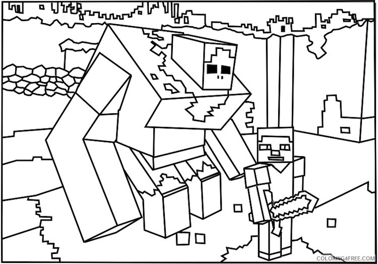 minecraft coloring pages for boys Coloring4free