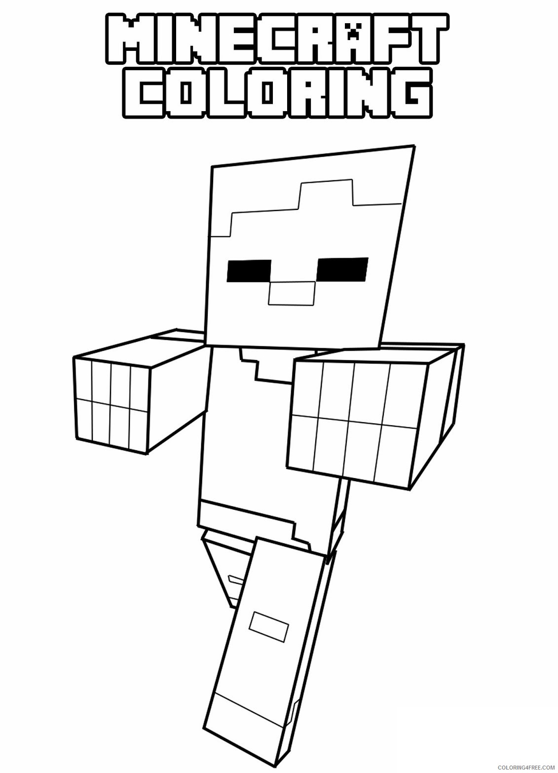 minecraft coloring pages free to print Coloring4free
