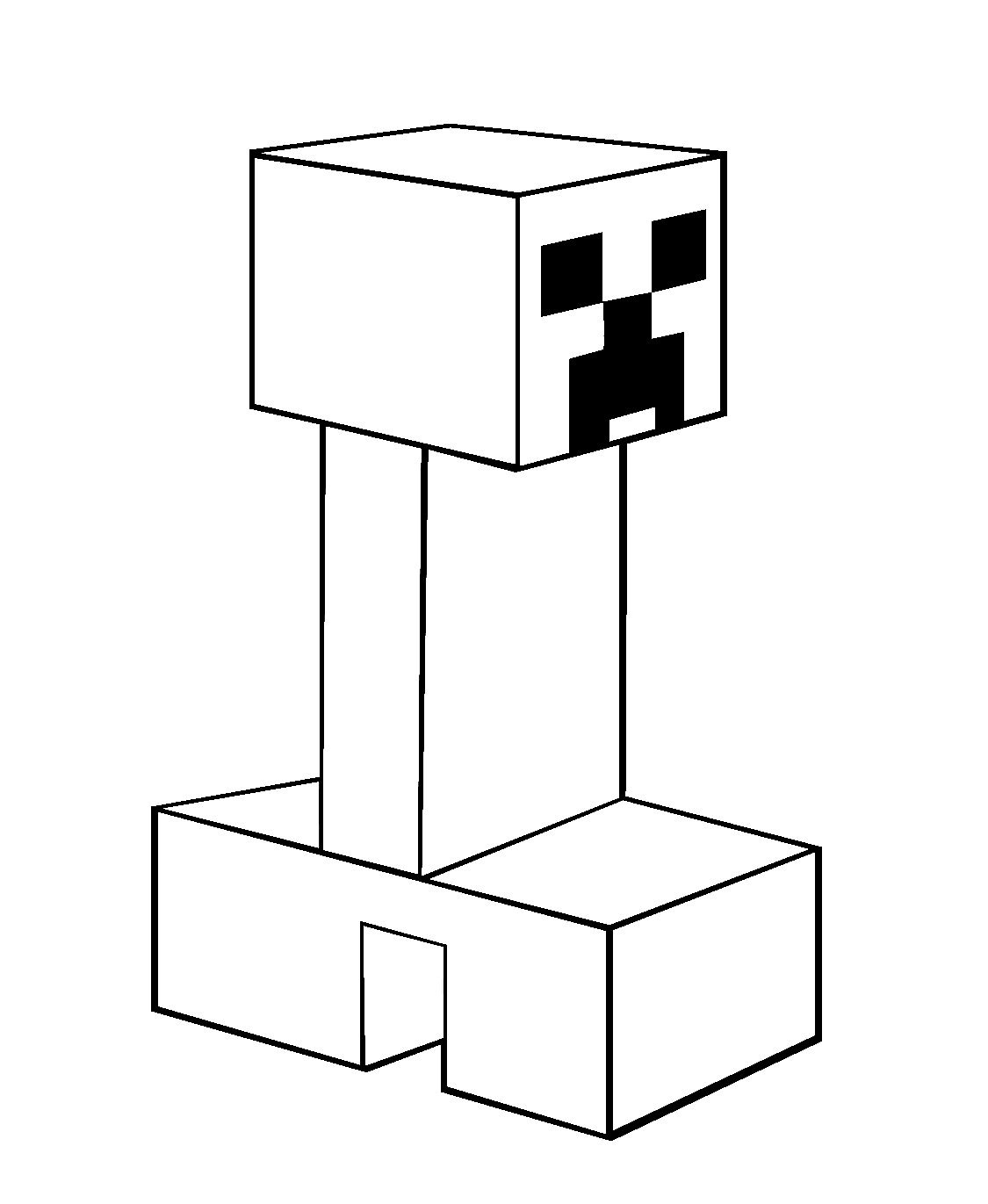 minecraft creeper coloring pages Coloring4free