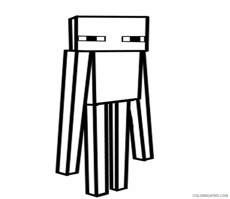 minecraft enderman coloring pages for kids Coloring4free