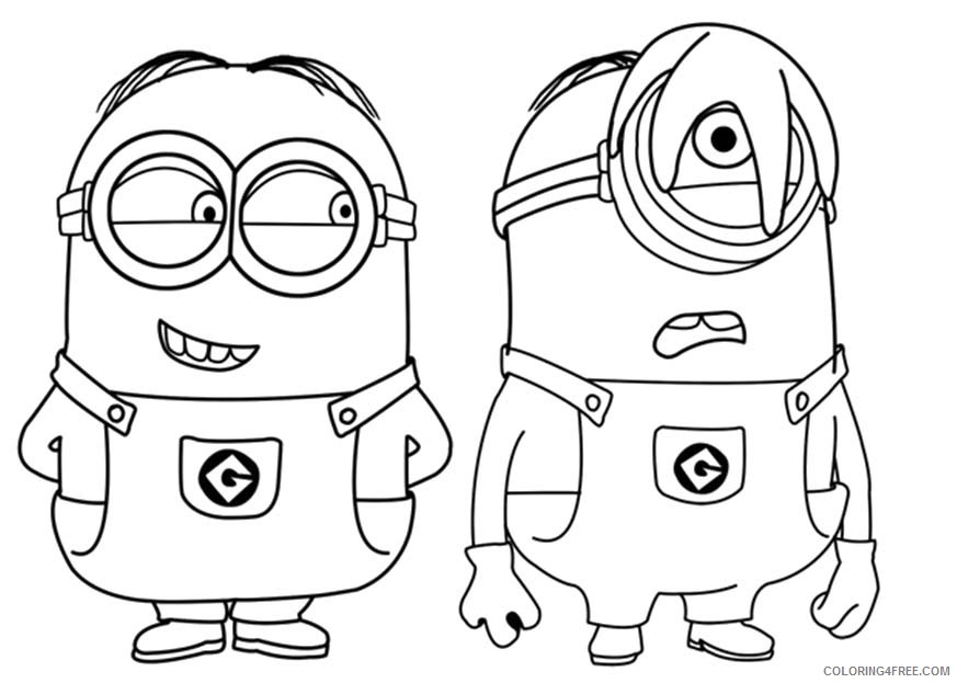 minions coloring pages dave and stuart Coloring4free