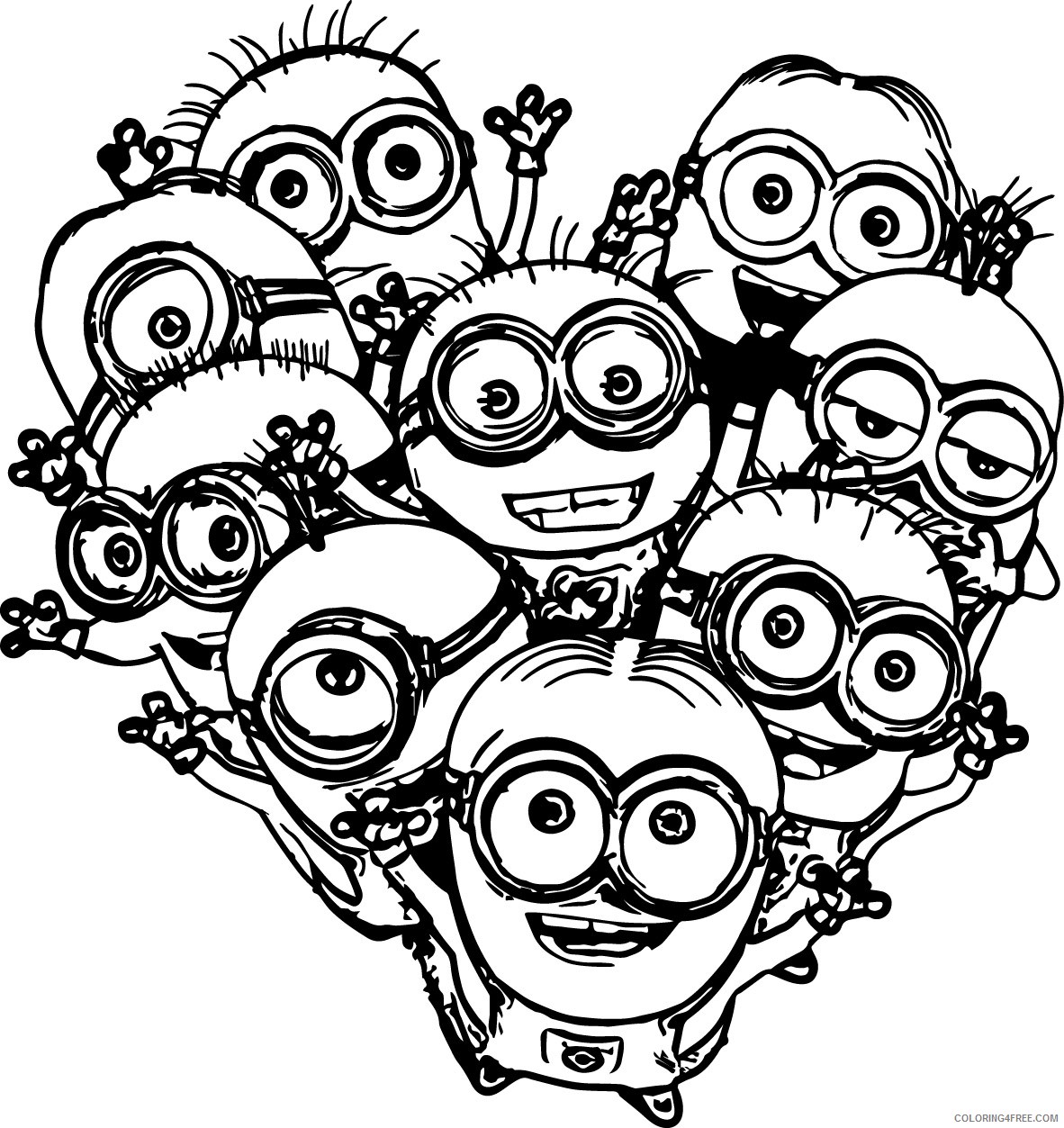 minions coloring pages free to print Coloring4free