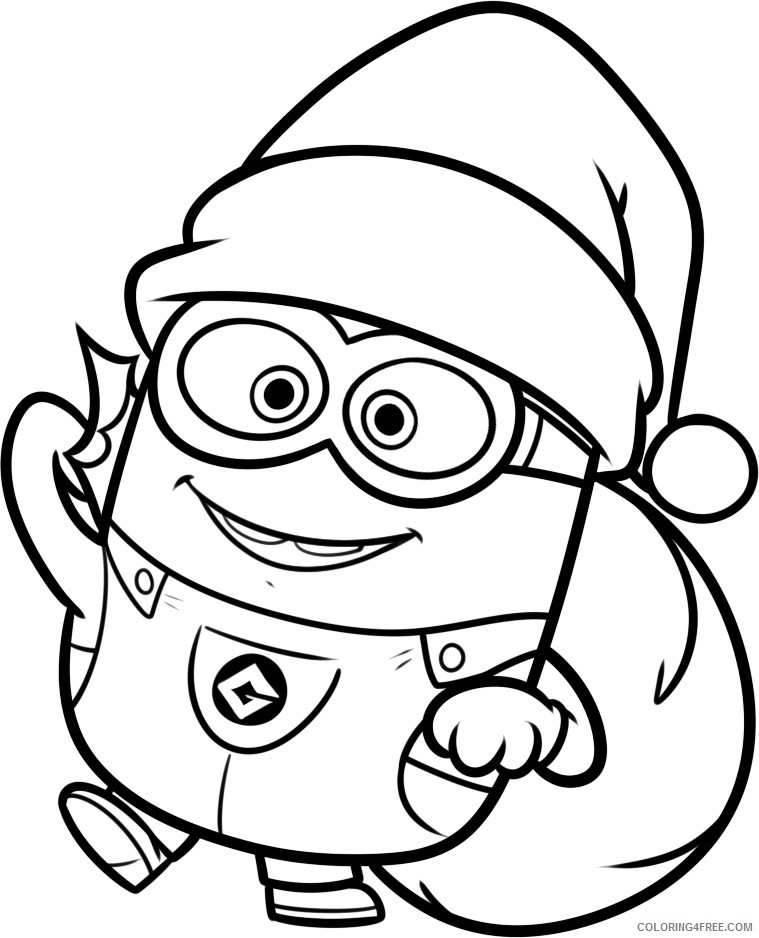 minions coloring pages santa claus Coloring4free