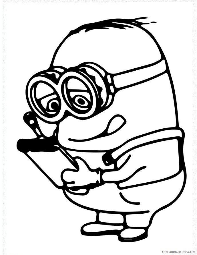 minions coloring pages writing a note Coloring4free
