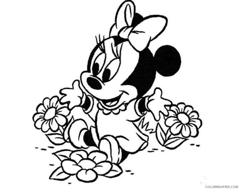 minnie mouse coloring pages free to print Coloring4free