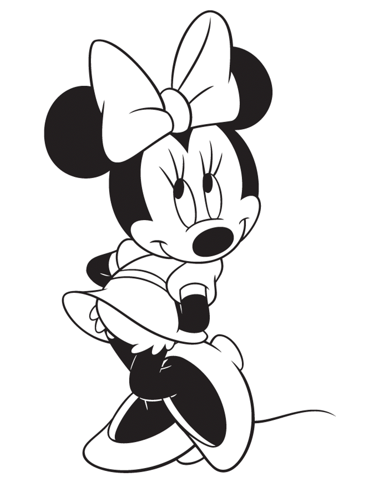 minnie mouse coloring pages printable Coloring4free