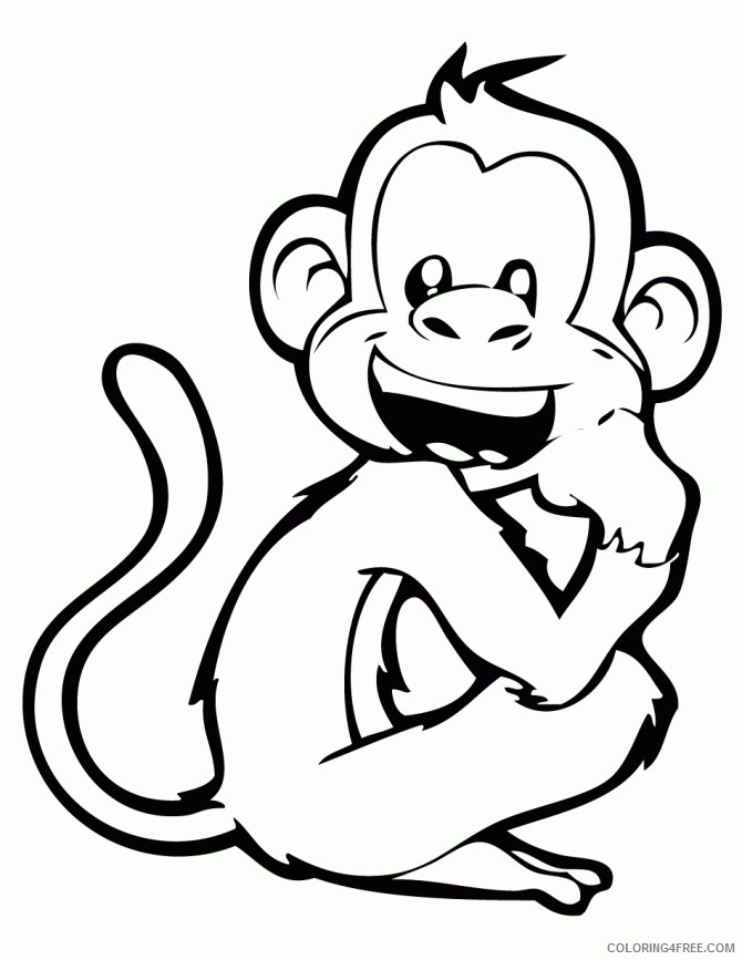 monkey coloring pages printable Coloring4free