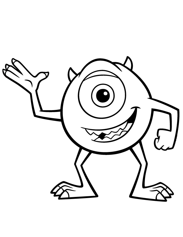 monster coloring pages mike wazowski Coloring4free