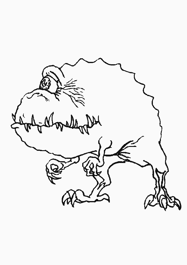 monster coloring pages printable free Coloring4free