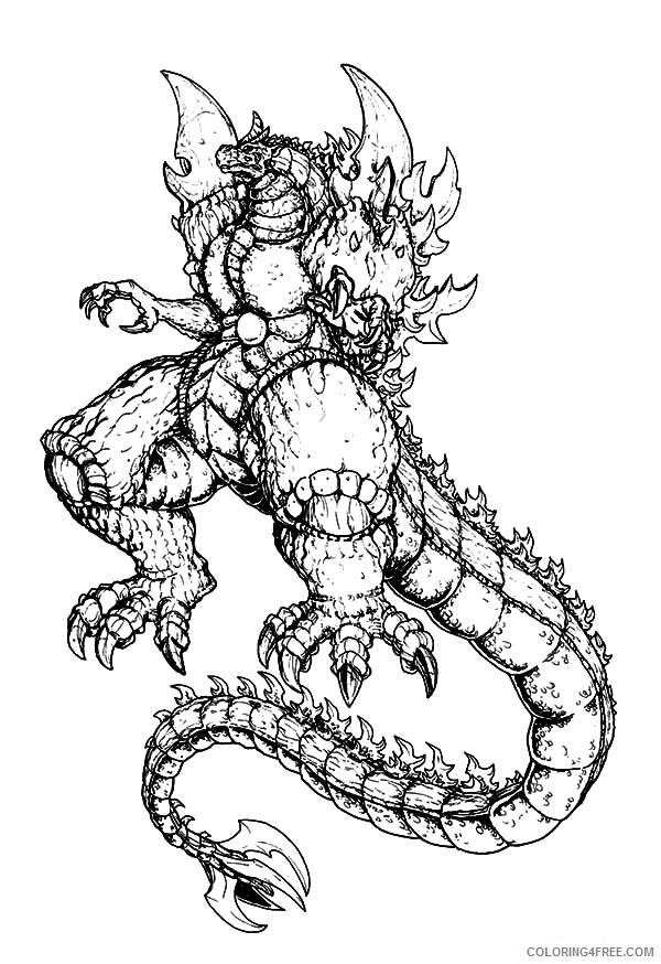 monster godzilla coloring pages Coloring4free