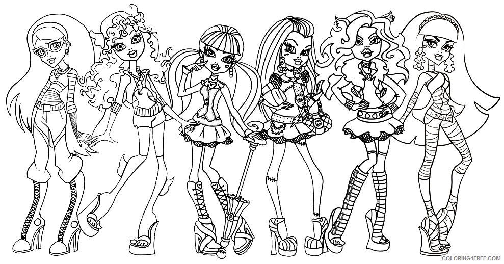 monster high characters coloring pages Coloring4free