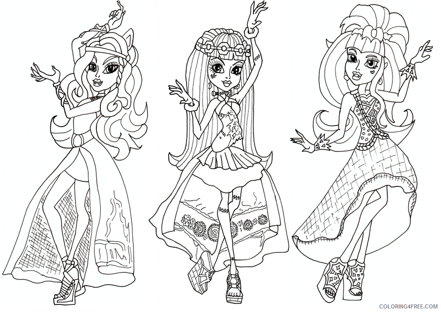 monster high coloring pages 13 wishes Coloring4free