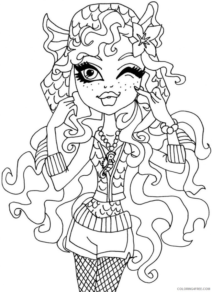 monster high coloring pages lagoona blue Coloring4free