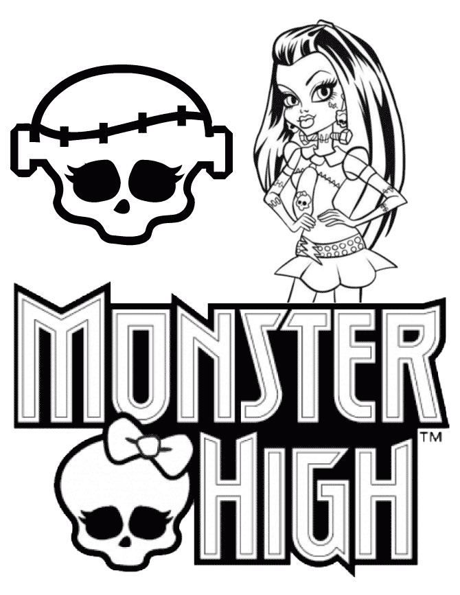 monster high coloring pages logo Coloring4free