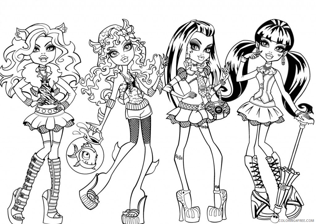 monster high coloring pages printable Coloring4free