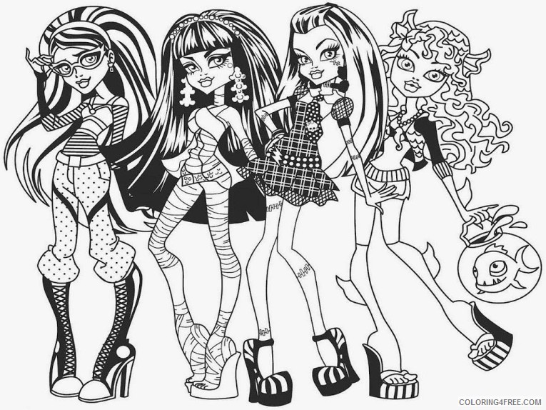 monster high coloring pages to print Coloring4free