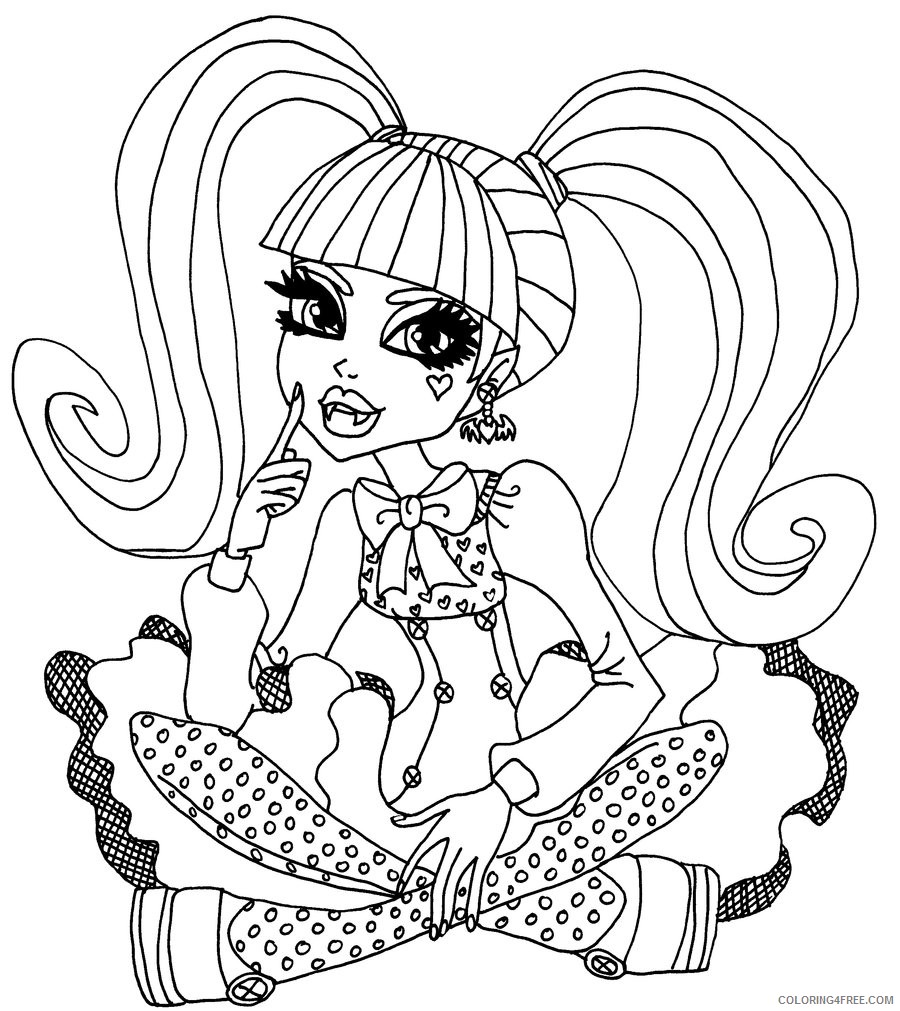 monster high draculaura coloring pages Coloring4free
