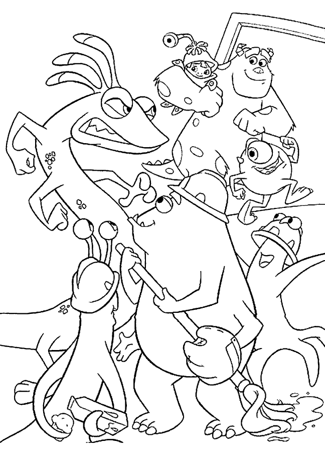 monsters inc coloring pages all monsters Coloring4free