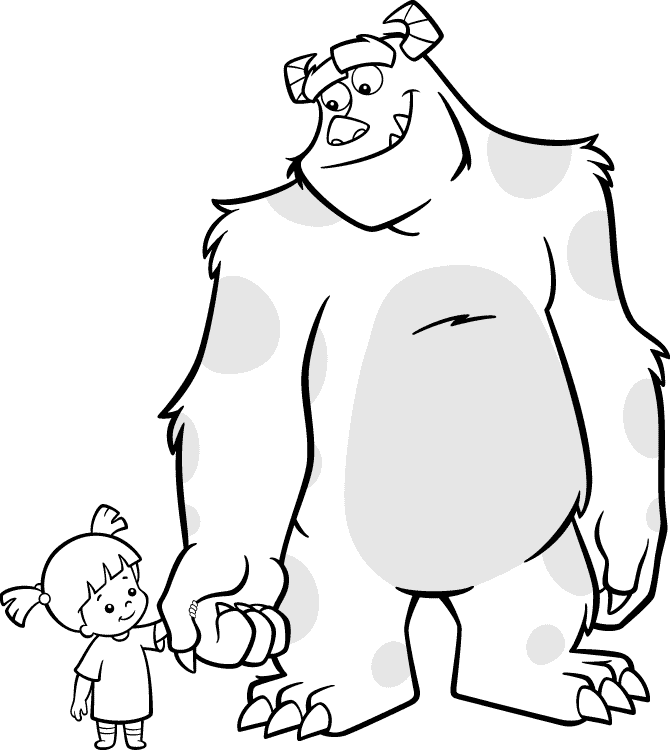 monsters inc coloring pages boo and sulley Coloring4free