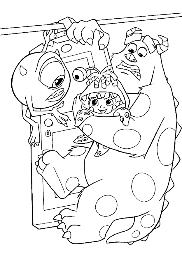 monsters inc coloring pages disney Coloring4free