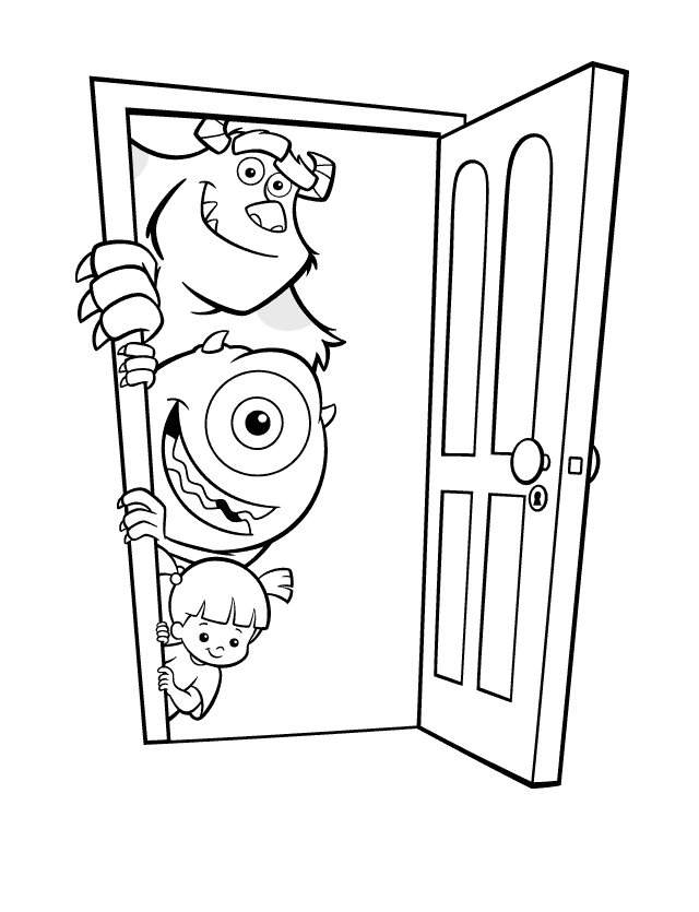 monsters inc coloring pages disney pixar Coloring4free