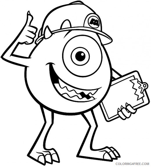 monsters inc coloring pages mike Coloring4free