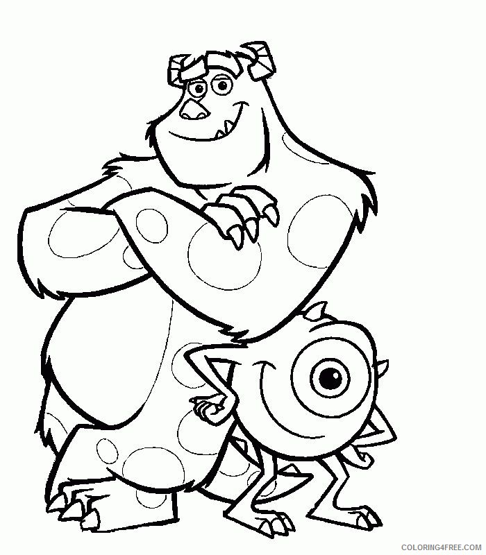 monsters inc coloring pages sulley and mike Coloring4free