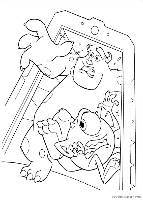 monsters inc coloring pages sulley and mike running Coloring4free