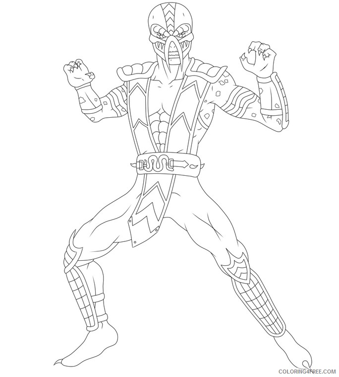 mortal kombat coloring pages for kids Coloring4free