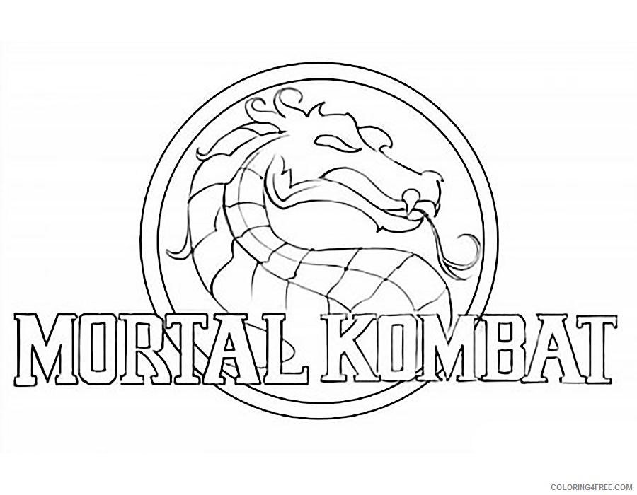 mortal kombat coloring pages logo Coloring4free