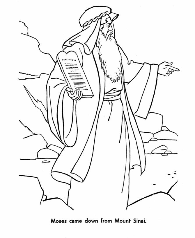 moses coloring pages and tablets Coloring4free