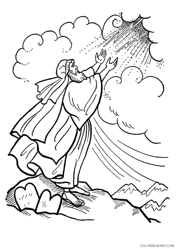 moses coloring pages receiving the law Coloring4free
