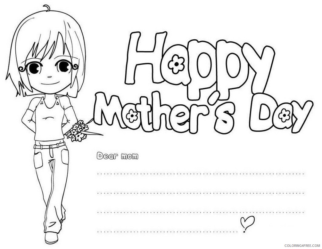 mothers day coloring pages card Coloring4free