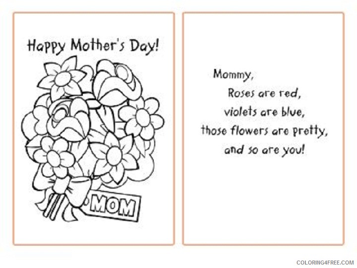 mothers day coloring pages flowers and card Coloring4free